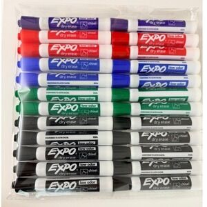 Expo Dry Erase Markers 24 Count Chisel Tip Multi Color Bulk Pack NWT‎